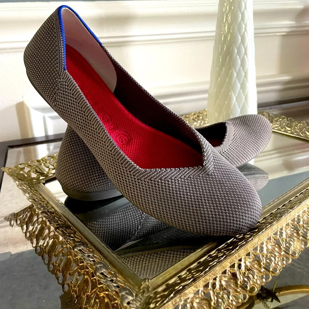 Rothy’s- The Flat- Pebble Gray- women’s 9